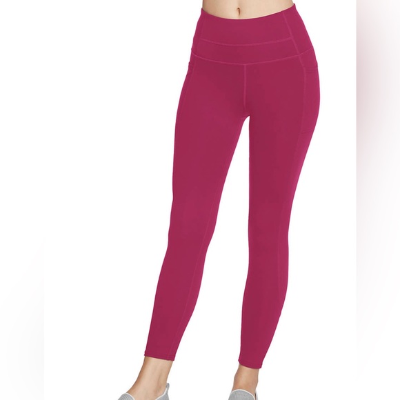 NWT 💖 7/8 LEGGINGS, MAGENTA. SKECHERS GOWALK Leggings w/ GOFLEX, Size Small - Picture 2 of 3